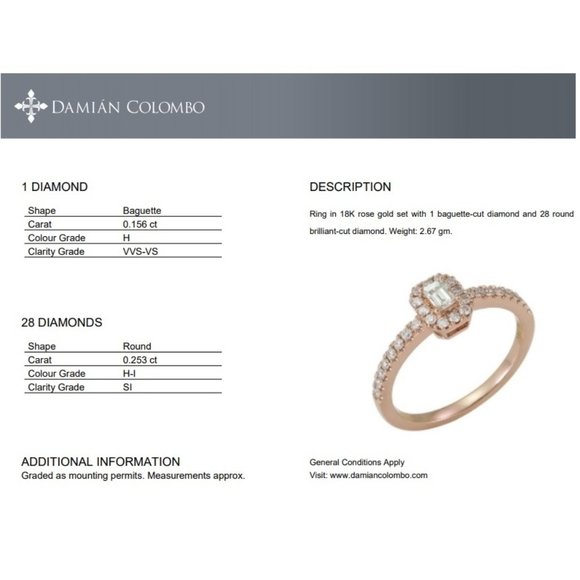 Ring in Rose Gold set with Diamonds